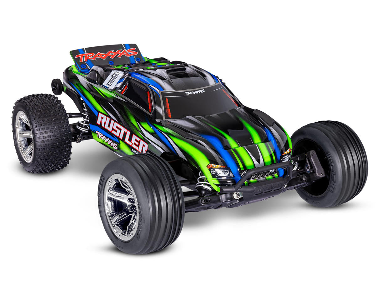Traxxas Rustler BL-2s HD 1/10 RTR 2WD Brushless Stadium Truck (Green) w/BL-2s ESC & TQ 2.4GHz Radio