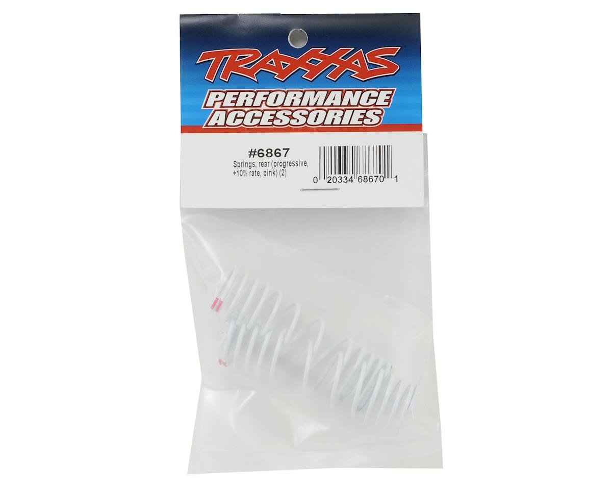 Traxxas Progressive Rate Rear Shock Springs (Pink) (2)