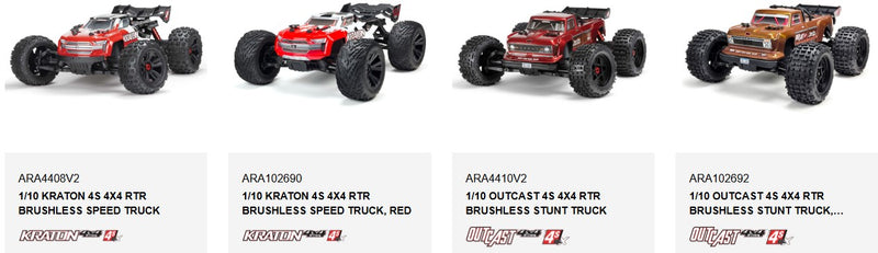 Arrma Front OR Rear DBoots Backflip LP Tires & Wheels 1/10 KRATON ,OUTCAST 4X4 4S