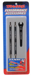 Traxxas 5141A T-Maxx E-Maxx Black 7075-T6 Aluminum Front Toe Link Tubes w/Wrench