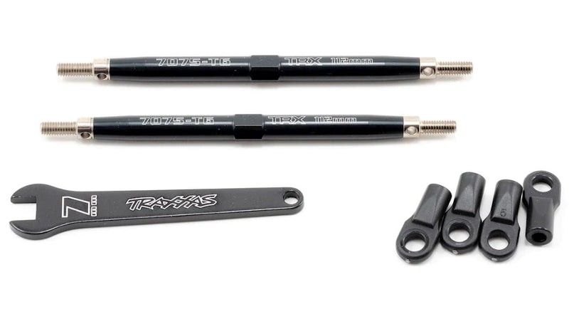 Traxxas 5141A T-Maxx E-Maxx Black 7075-T6 Aluminum Front Toe Link Tubes w/Wrench