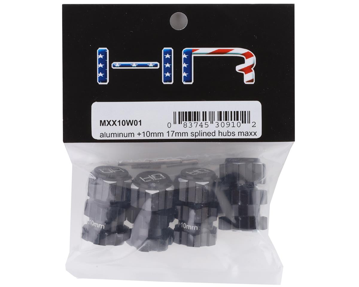 Hot Racing Traxxas 1/10 Maxx Aluminum +10mm 17mm Splined Hubs