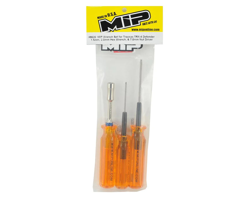 MIP 9520 Wrench Set (3) (1.5mm, 2.0mm Hex & 7.0mm Nut Driver)RC Tools