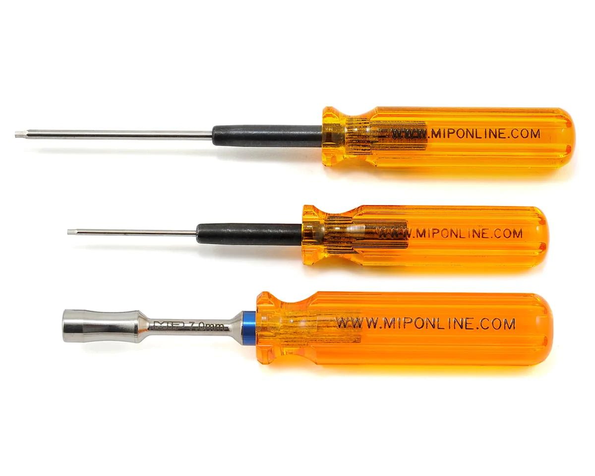 MIP 9520 Wrench Set (3) (1.5mm, 2.0mm Hex & 7.0mm Nut Driver)RC Tools