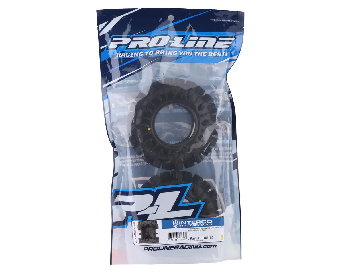 Pro-Line Racing 1/10 Interco Black Mamba Front/Rear 2.6" Mud Truck Tires 2