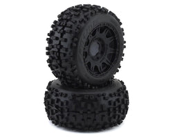 Pro-Line 117810 Badlands 3.8" Pre-Mounted Truck Tires (2) (Black) w/Raid Wheels (M2)