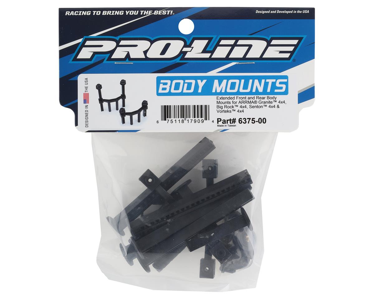 Pro-Line 637500 Extended Front & Rear Body Mounts For Arrma 4x4/3S BLX