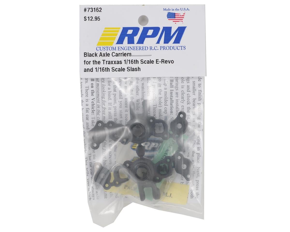 RPM 73162 Front OR Rear Axle Carriers Black For 1/16 E-Revo, Slash, Summit