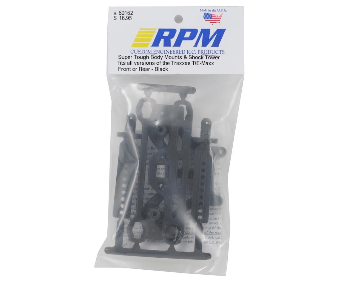 RPM 80162 Shock Tower w/Body Mount (Black) 2.5 3.3 Tmaxx Emaxx