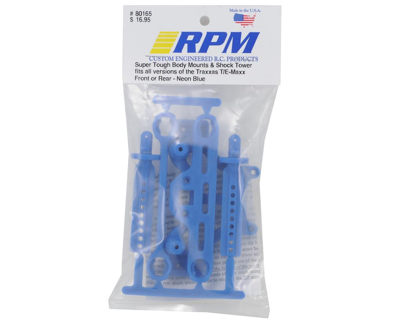 RPM 80165 Shock Tower w/Body Mount (Blue) 2.5 3.3 Tmaxx Emaxx