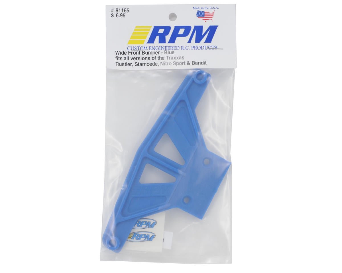 RPM 81165 Wide Front Bumper 2WD Rustler, Stampede, Nitro Sport ,Bandit