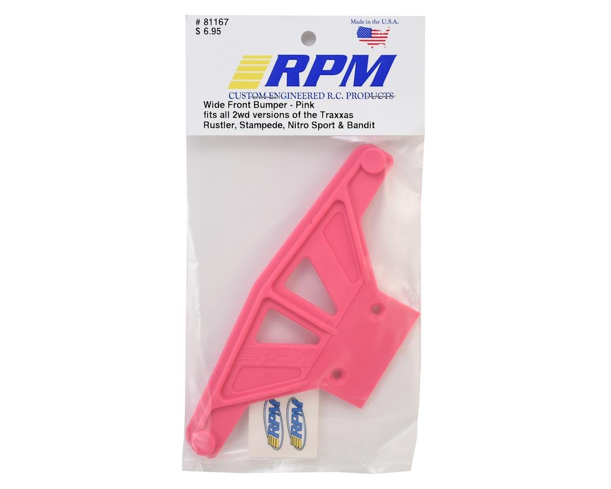 RPM 81167 Wide Front Bumper 2WD Rustler, Stampede, Nitro Sport ,Bandit