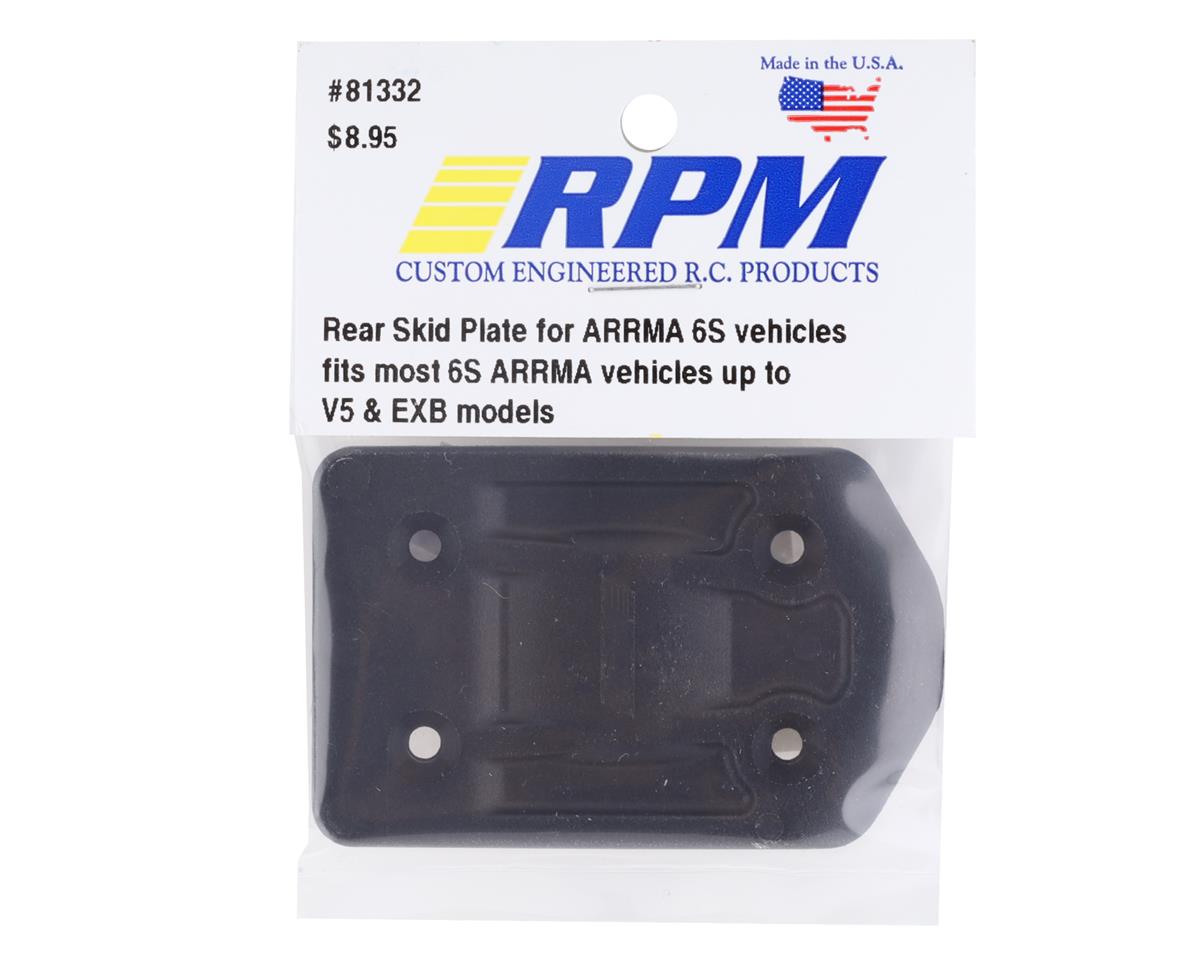 RPM 81332 Rear Skid Plate for Most ARRMA 6S Vehicles