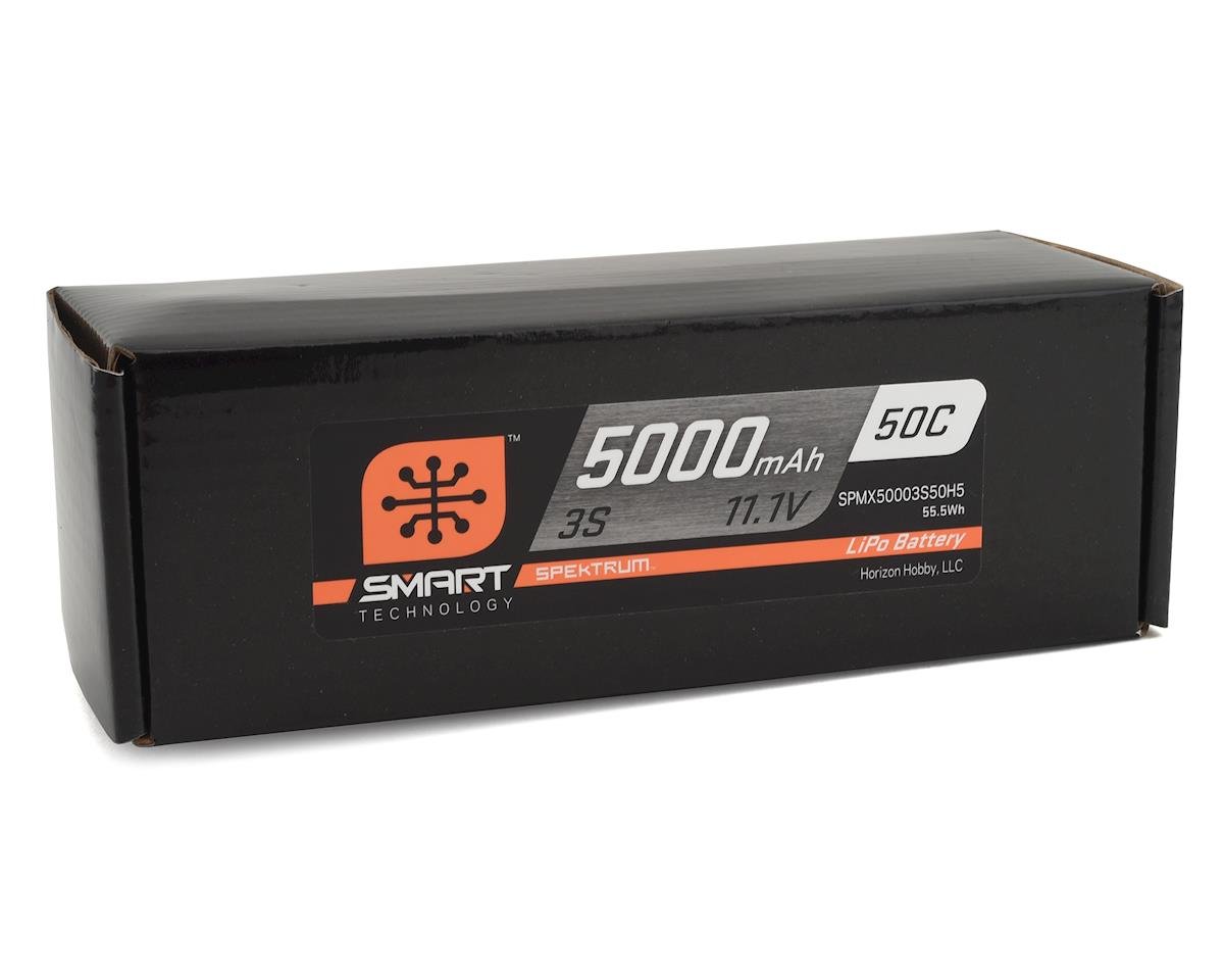 Spektrum RC 3S Smart LiPo Hard Case 50C Battery Pack w/IC5 Connector (11.1V/5000mAh)