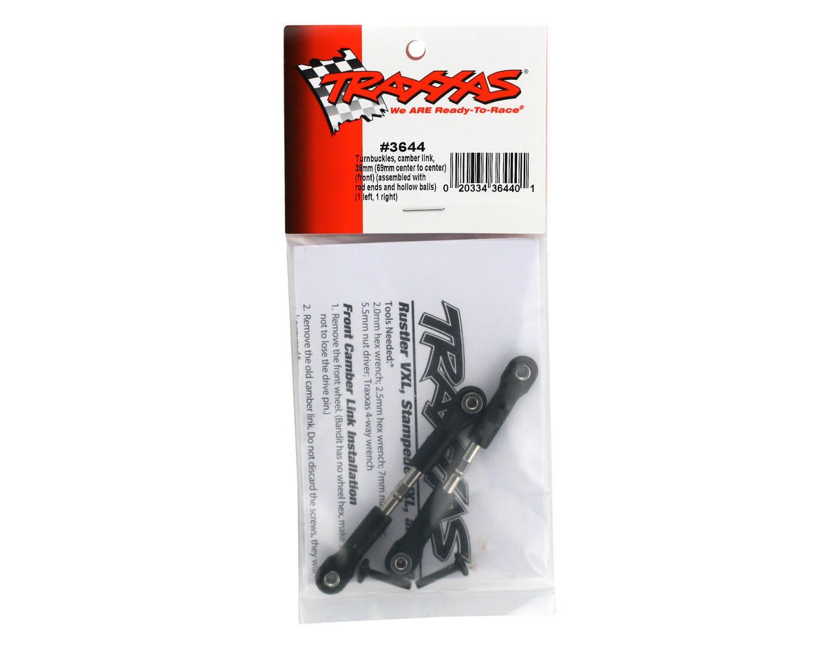Traxxas 3644 39mm Camber Link Turnbuckle (2) (69mm center to center)