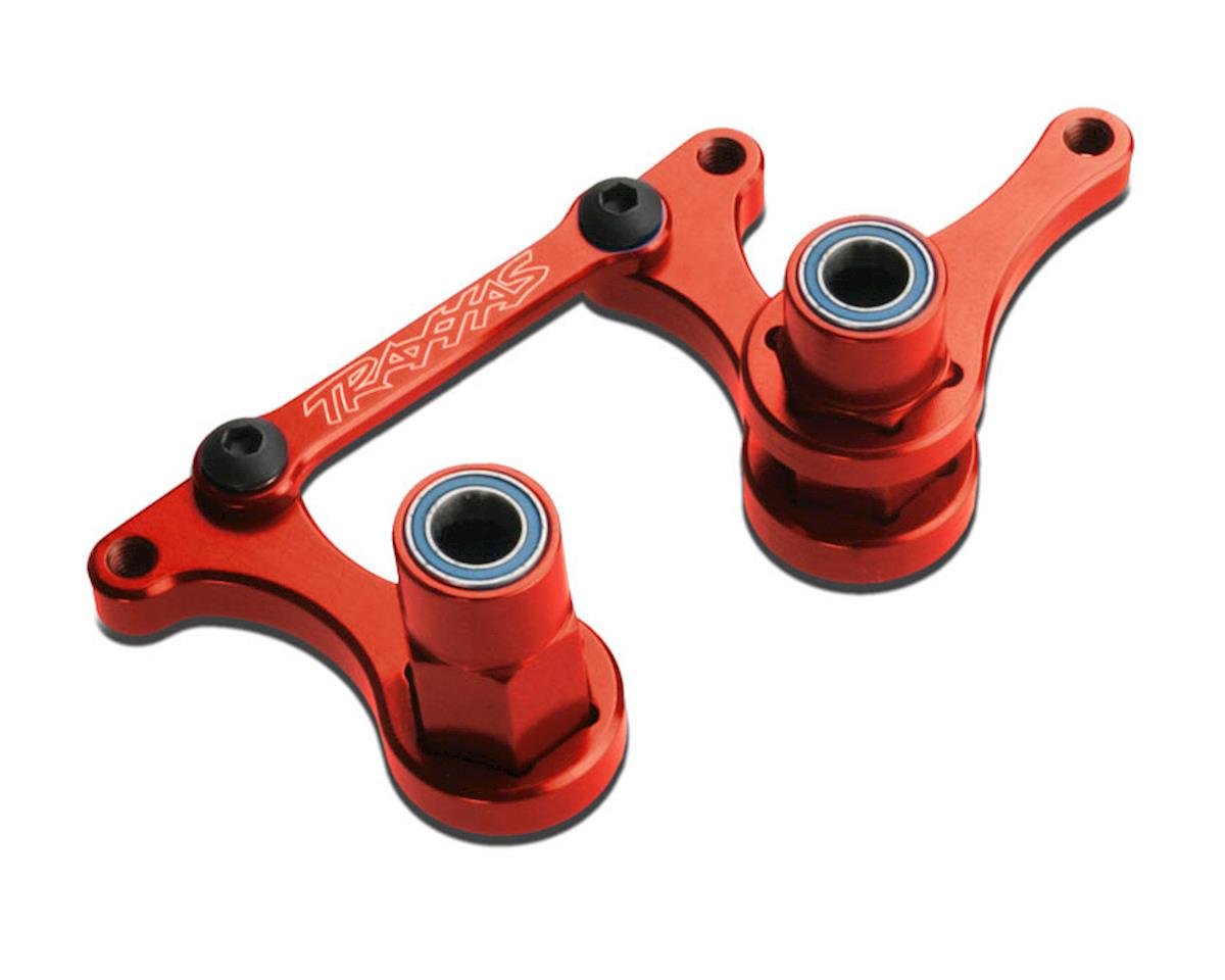 Traxxas 3743X Aluminum Steering Bellcrank Set w/Bearings (Red)