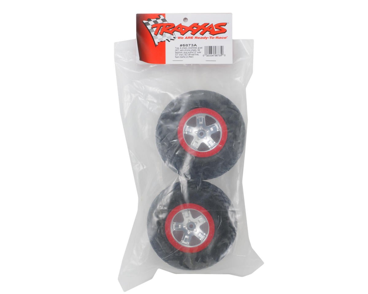 Traxxas 5873A 2.2/3.0 Tire w/SCT REAR Wheel (2) (Standard)