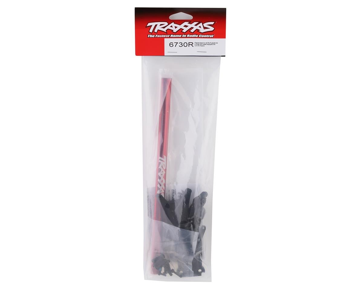 Traxxas 6730R Rustler/Slash 4x4 LCG Chassis Brace Kit (Red)