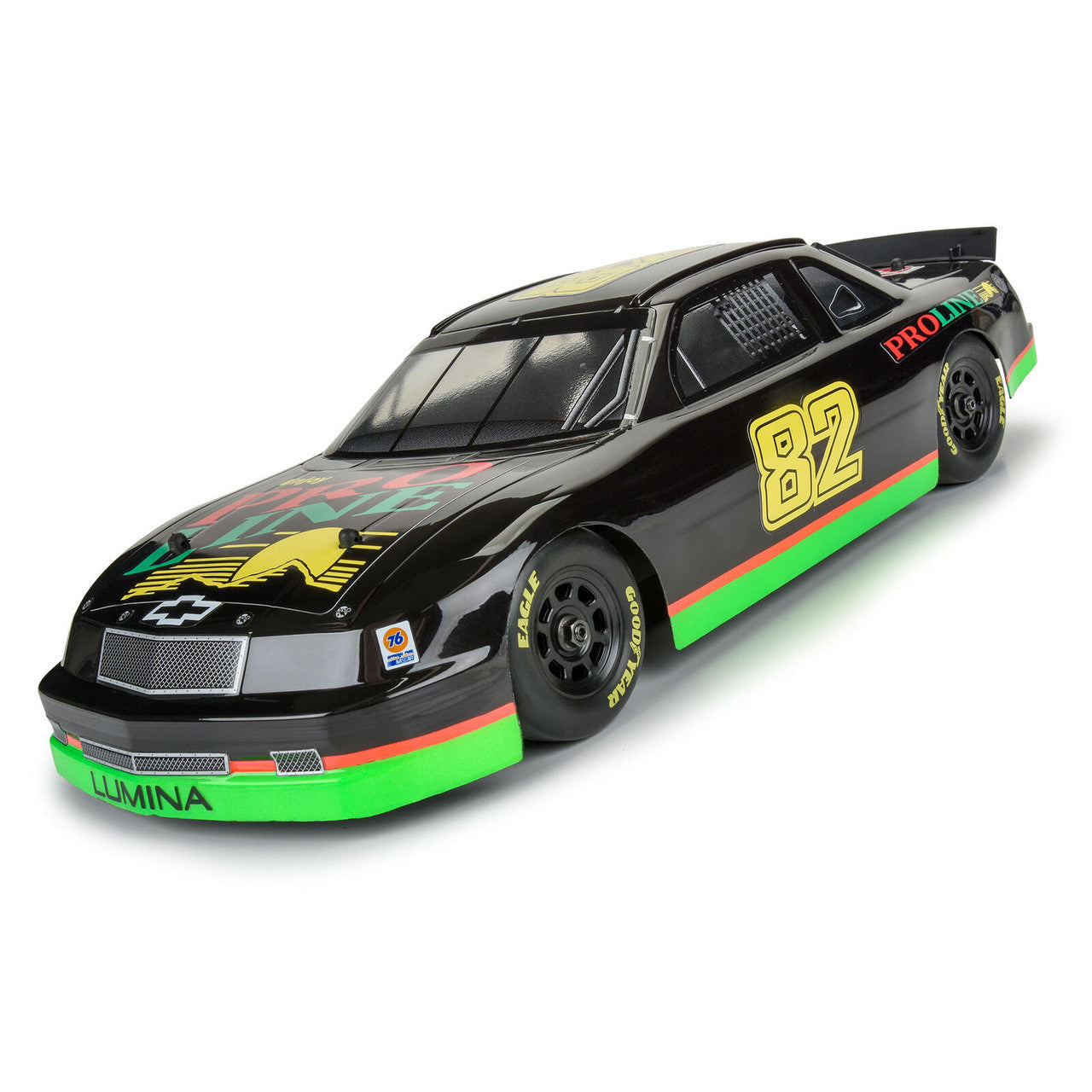 Pro-Line 1/12 Goodyear Eagle Truck/Retro Tire F/R MTD Black Wheels (4) : NASCAR