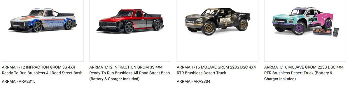 Arrma Aluminum Adjustable Steering Link (Set B) 1/12 INFRACTION GROM , 1/16 MOJAVE GROM
