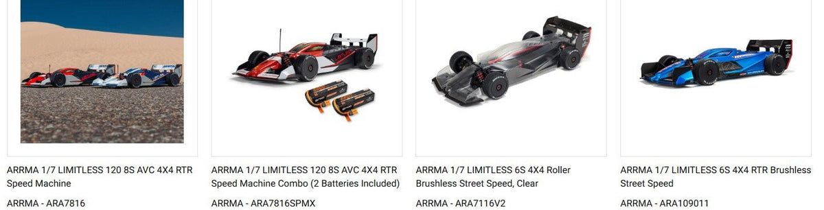 ARRMA 1/7 Wing Set, Clear: Limitless 6s 8s