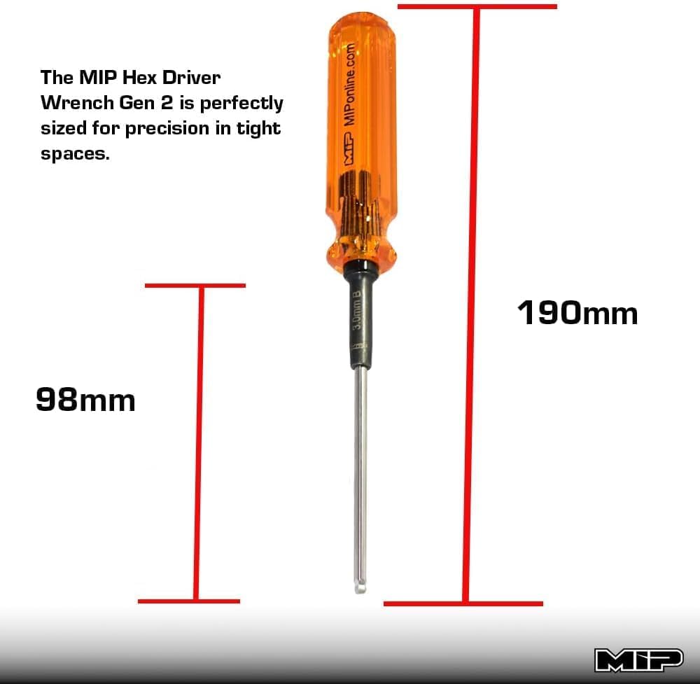 MIP Gen 2 Metric Ball End Hex Driver Wrench Set (2.0, 2.5 & 3.0mm)