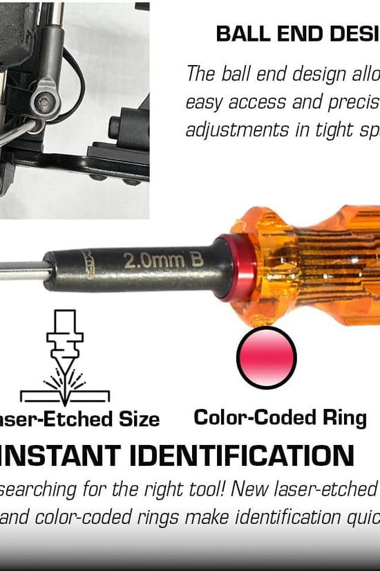 MIP Gen 2 Metric Ball End Hex Driver Wrench Set (2.0, 2.5 & 3.0mm)