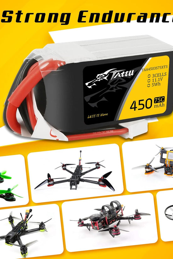Tattu 3s LiPo Battery 75C (11.1V/450mAh) w/XT-30 Connector
