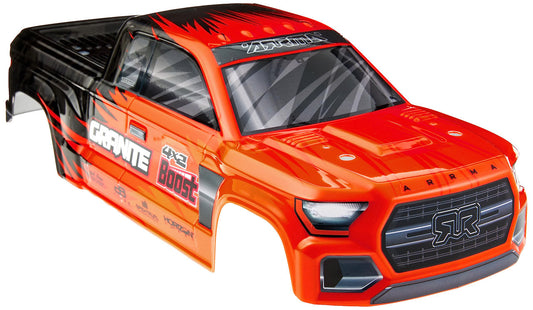 ARRMA 1/10 Granite 4X2 Painted Decaled Trimmed Body Orange/Black, ARA402343