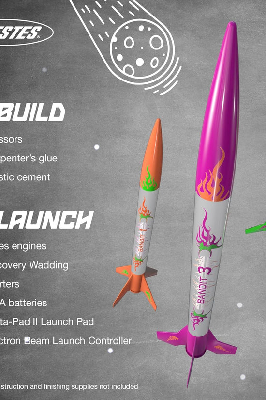 Estes 3 Bandits Beginner Model Rocket Kit (13mm Mini Engine)