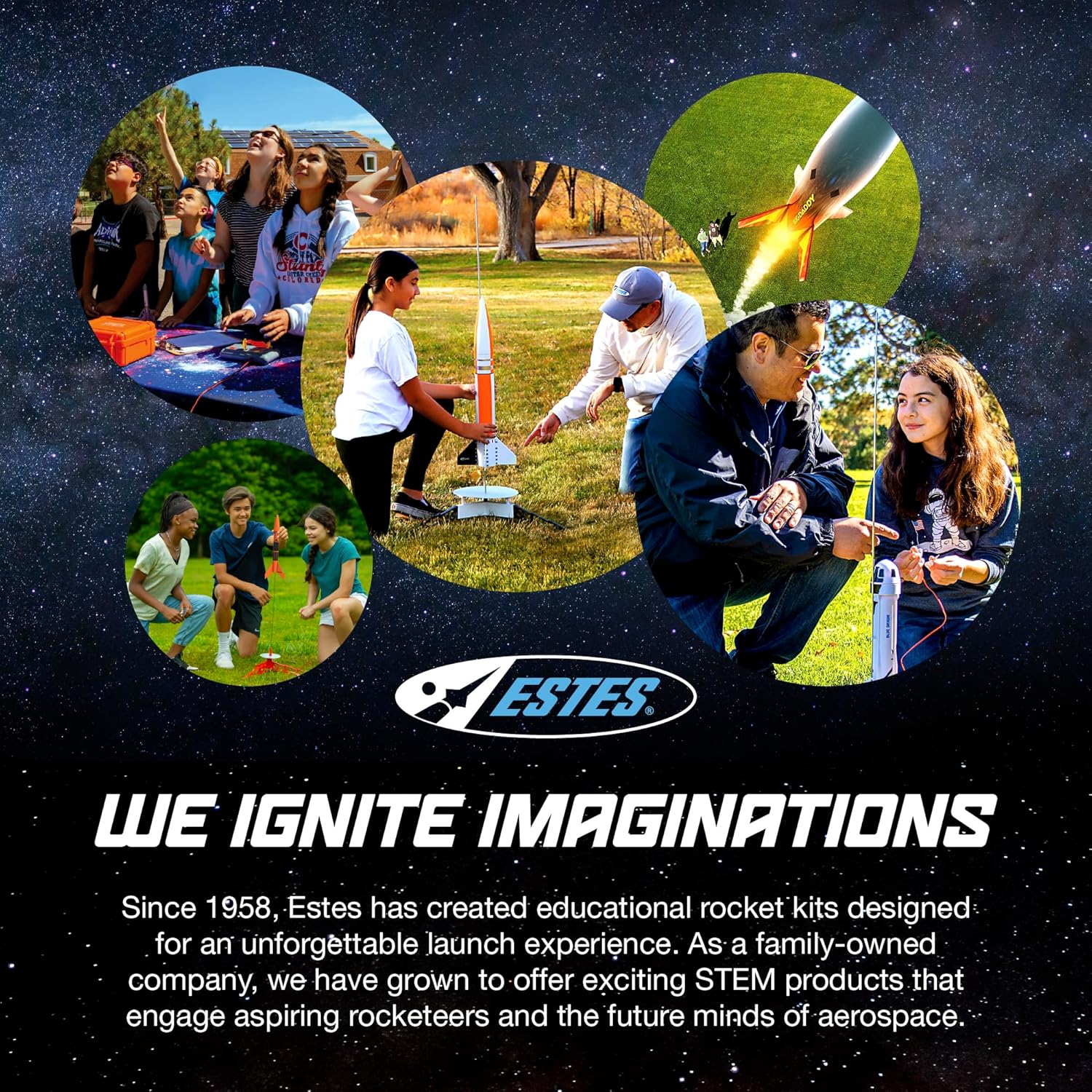 Estes 3 Bandits Beginner Model Rocket Kit (13mm Mini Engine)