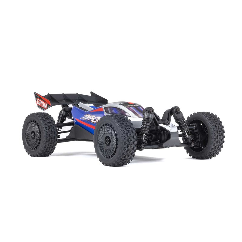 Arrma Typhon Grom MEGA 4WD 380 Brushed 1/18 Buggy RTR (Blue/Silver) w/SLT2 2.4GHz Radio, Battery & Charger