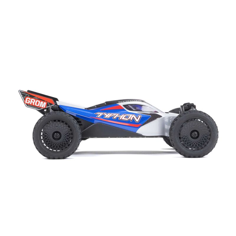 Arrma Typhon Grom MEGA 4WD 380 Brushed 1/18 Buggy RTR (Blue/Silver) w/SLT2 2.4GHz Radio, Battery & Charger