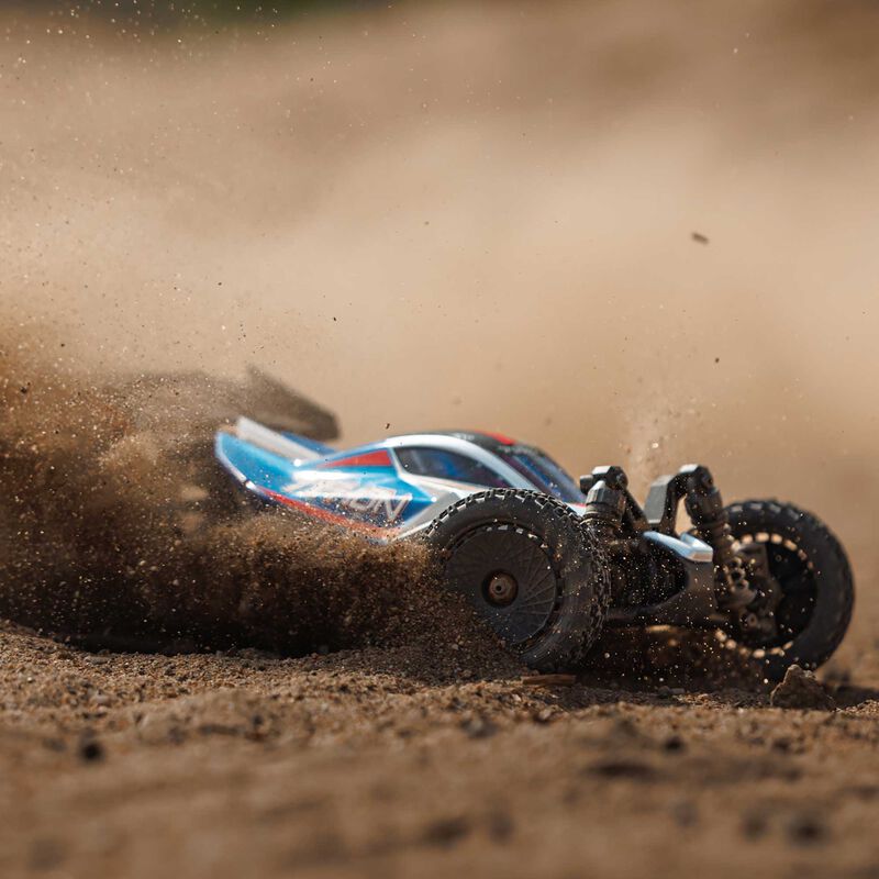 Arrma Typhon Grom MEGA 4WD 380 Brushed 1/18 Buggy RTR (Blue/Silver) w/SLT2 2.4GHz Radio, Battery & Charger