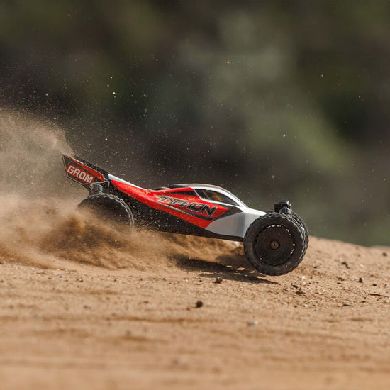 Arrma Typhon Grom MEGA 4WD 380 Brushed 1/18 Buggy RTR (Red/White) w/SLT2 2.4GHz Radio, Battery & Charger