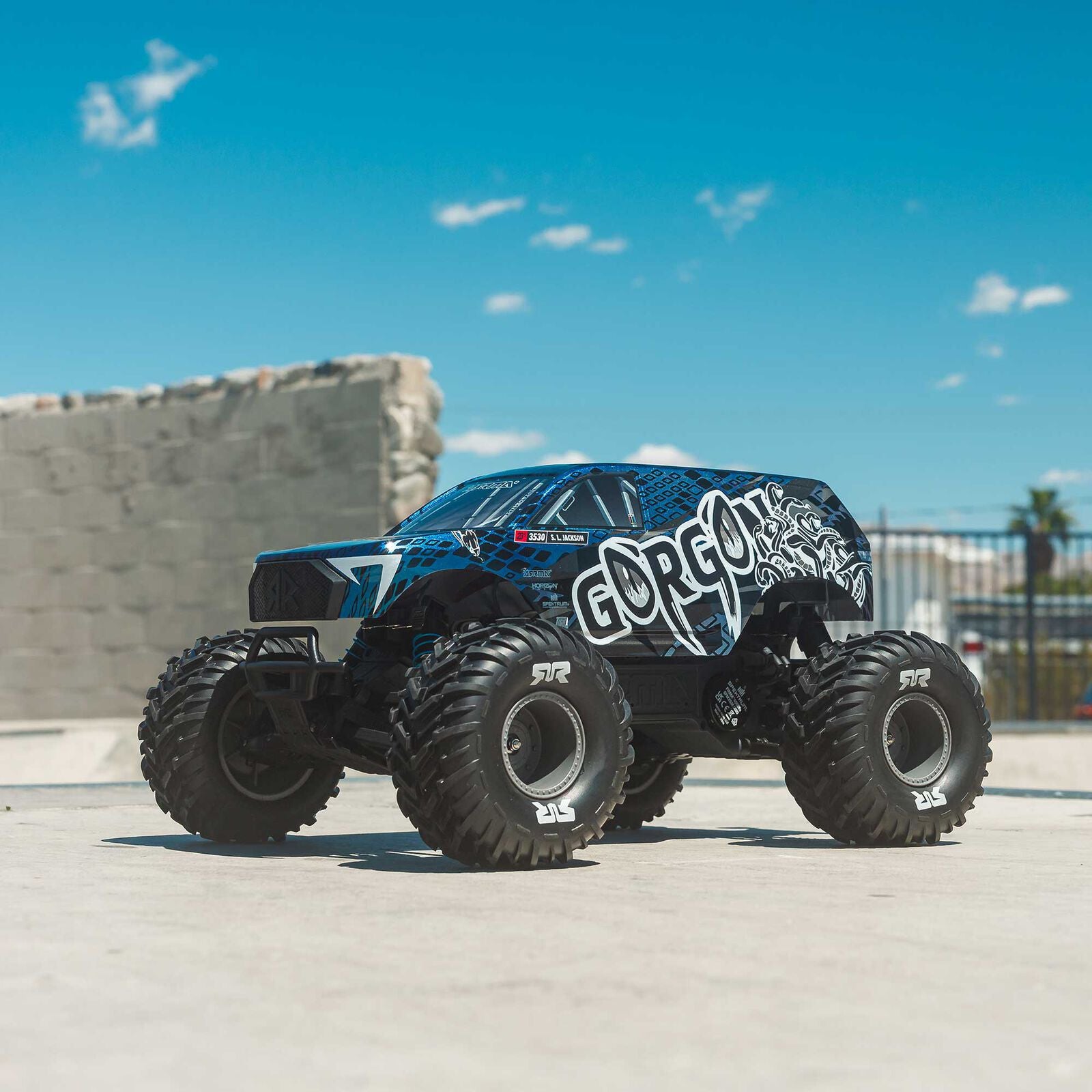 Arrma Gorgon 223S 1/10 RTR Brushless 2WD Monster Truck (Black) w/SLT2 2.4GHz Radio & DSC