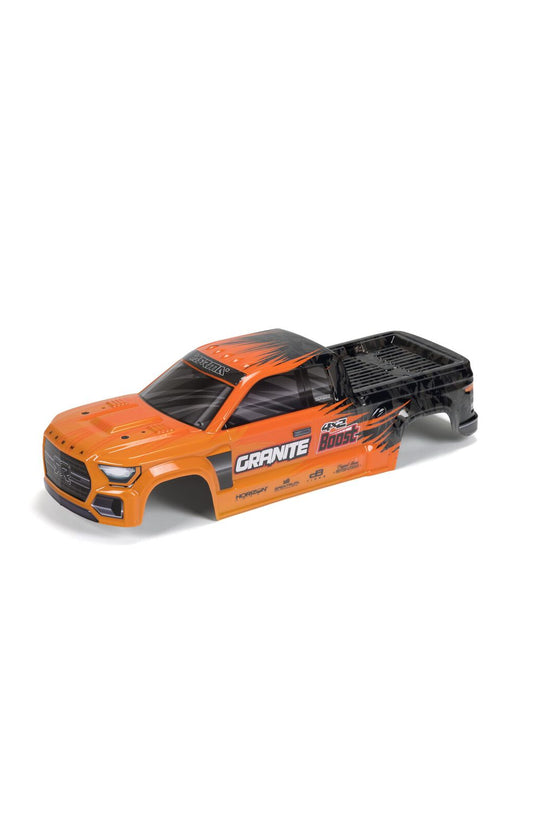 ARRMA 1/10 Granite 4X2 Painted Decaled Trimmed Body Orange/Black, ARA402343