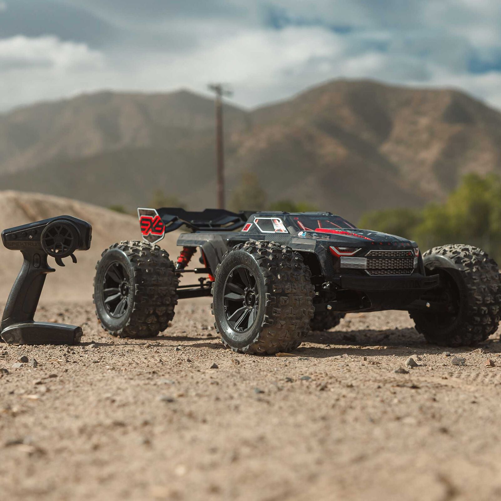 Arrma Kraton 6S EXB BLX RTR 1/8 4WD Brushless Speed Truck (Black) (V6) w/SLT3 2.4GHz Radio