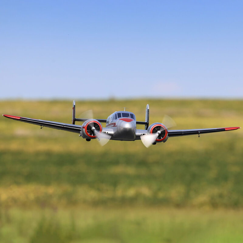 E-flite Beechcraft D18 1.5m Plug-N-Play Electric Airplane (1499mm) w/Smart ESC