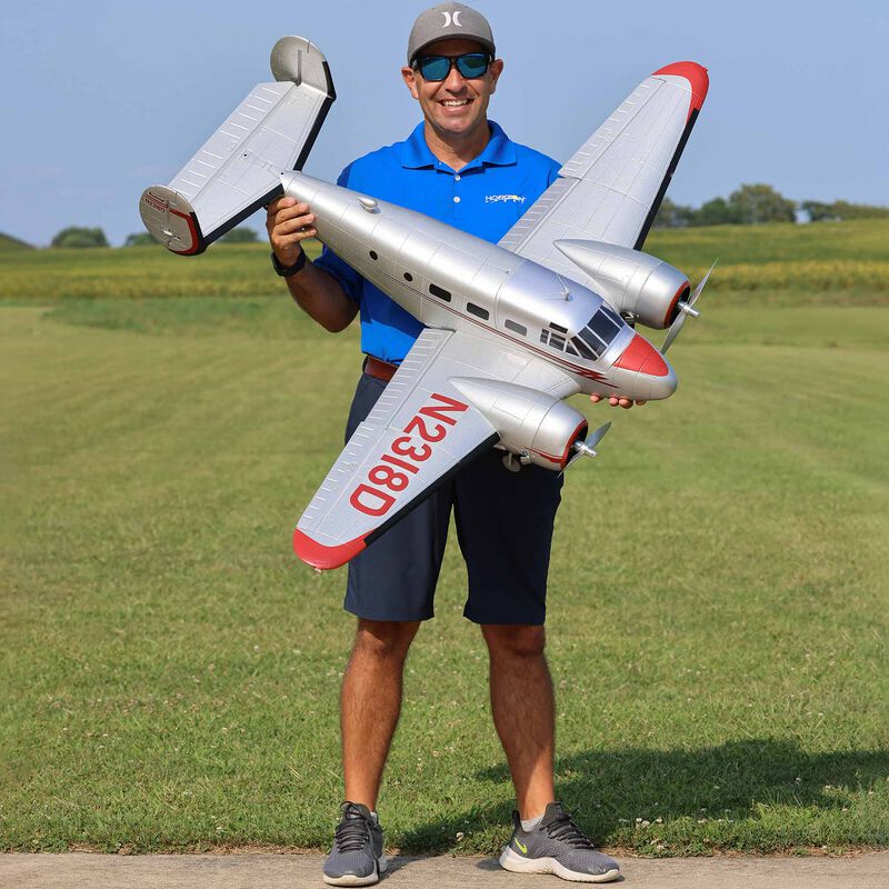 E-flite Beechcraft D18 1.5m Plug-N-Play Electric Airplane (1499mm) w/Smart ESC