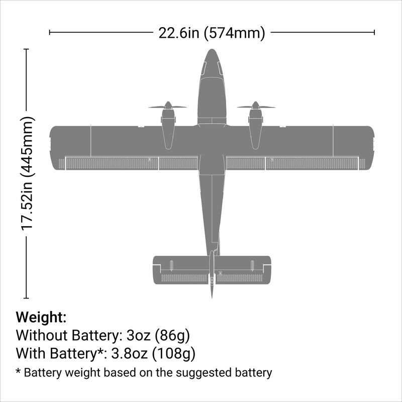 E-flite UMX Twin Otter BNF Basic Electric Airplane w/AS3X & SAFE Select