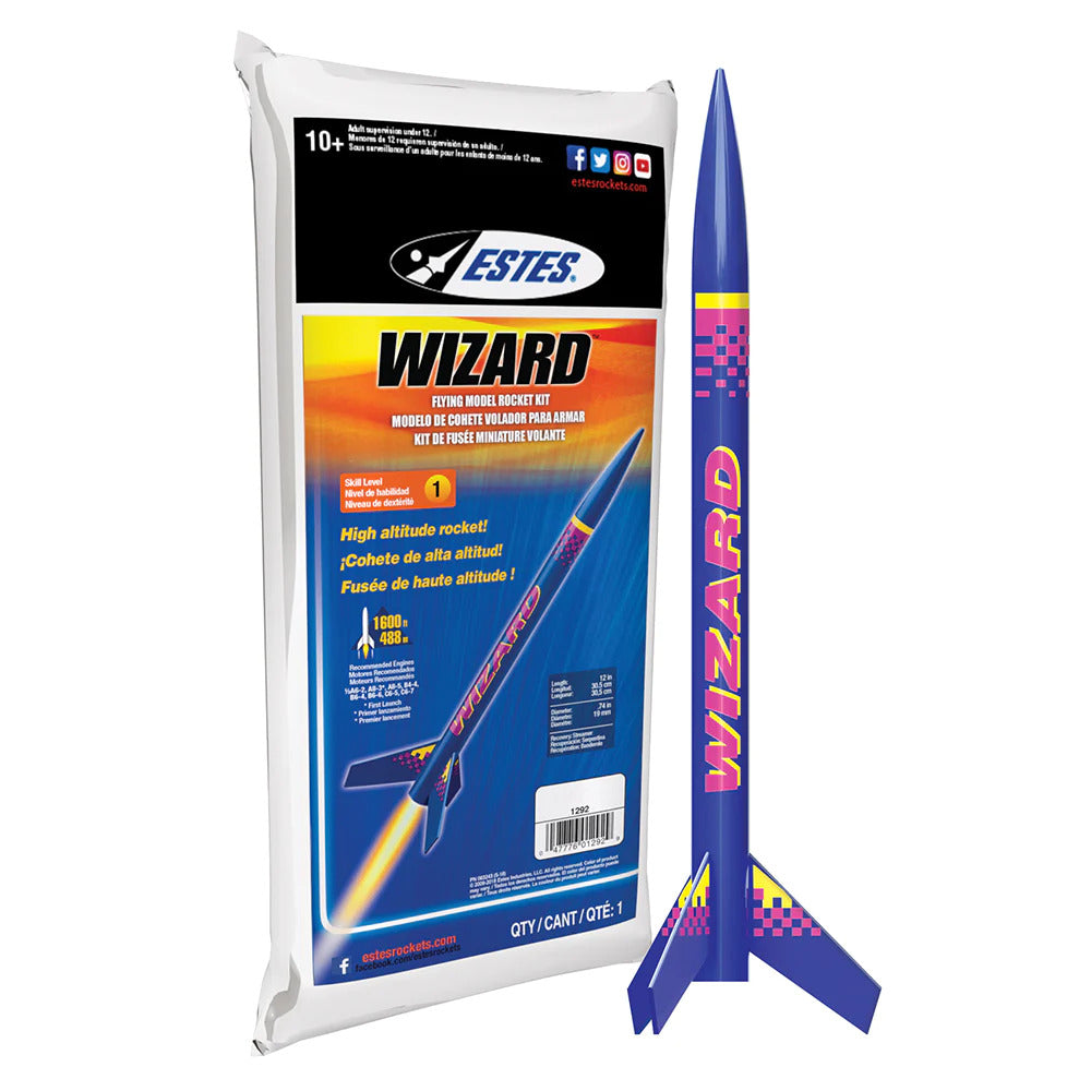 Estes Wizard Intermediate Model Rocket Kit (18mm Standard Engine)