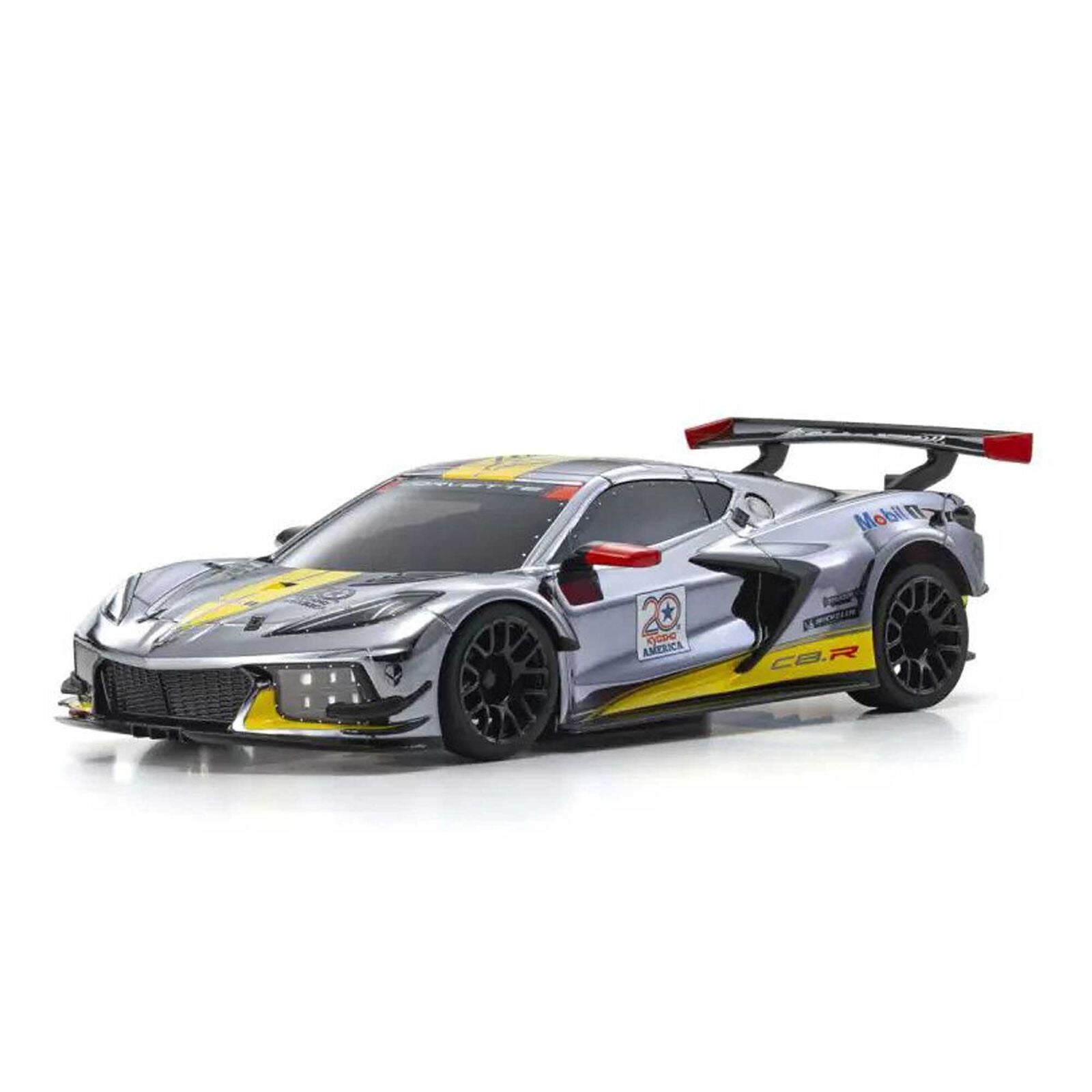 Kyosho MR-04 Mini-Z RWD ReadySet w/Chevrolet® Corvette® C8.R Body (Chrome/Yellow) w/KT-531P 2.4GHz Radio