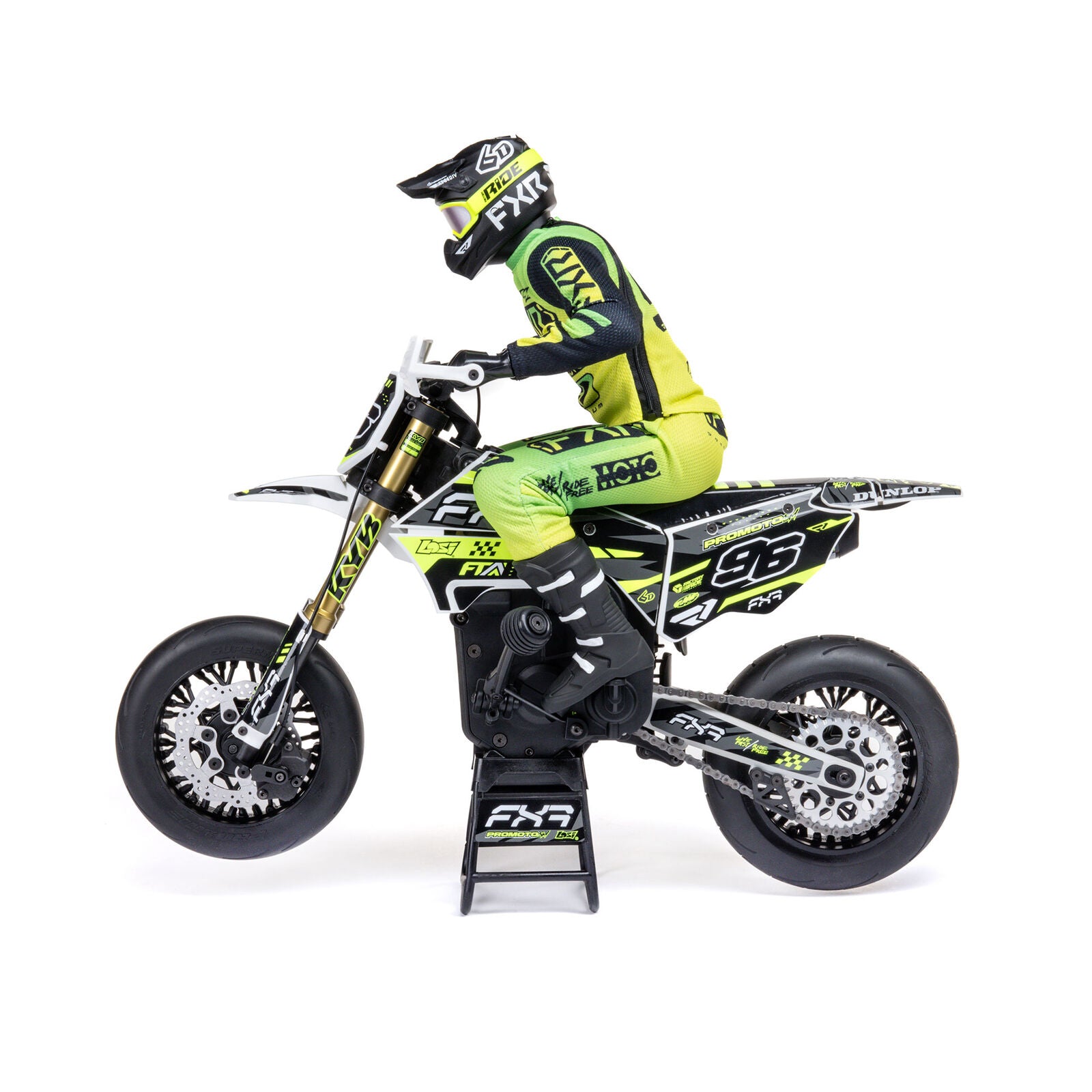 Losi Promoto-SM FXR Supermoto RTR 1/4 Brushless Motorcycle (White/FRX) w/2.4GHz Radio, Battery & Charger