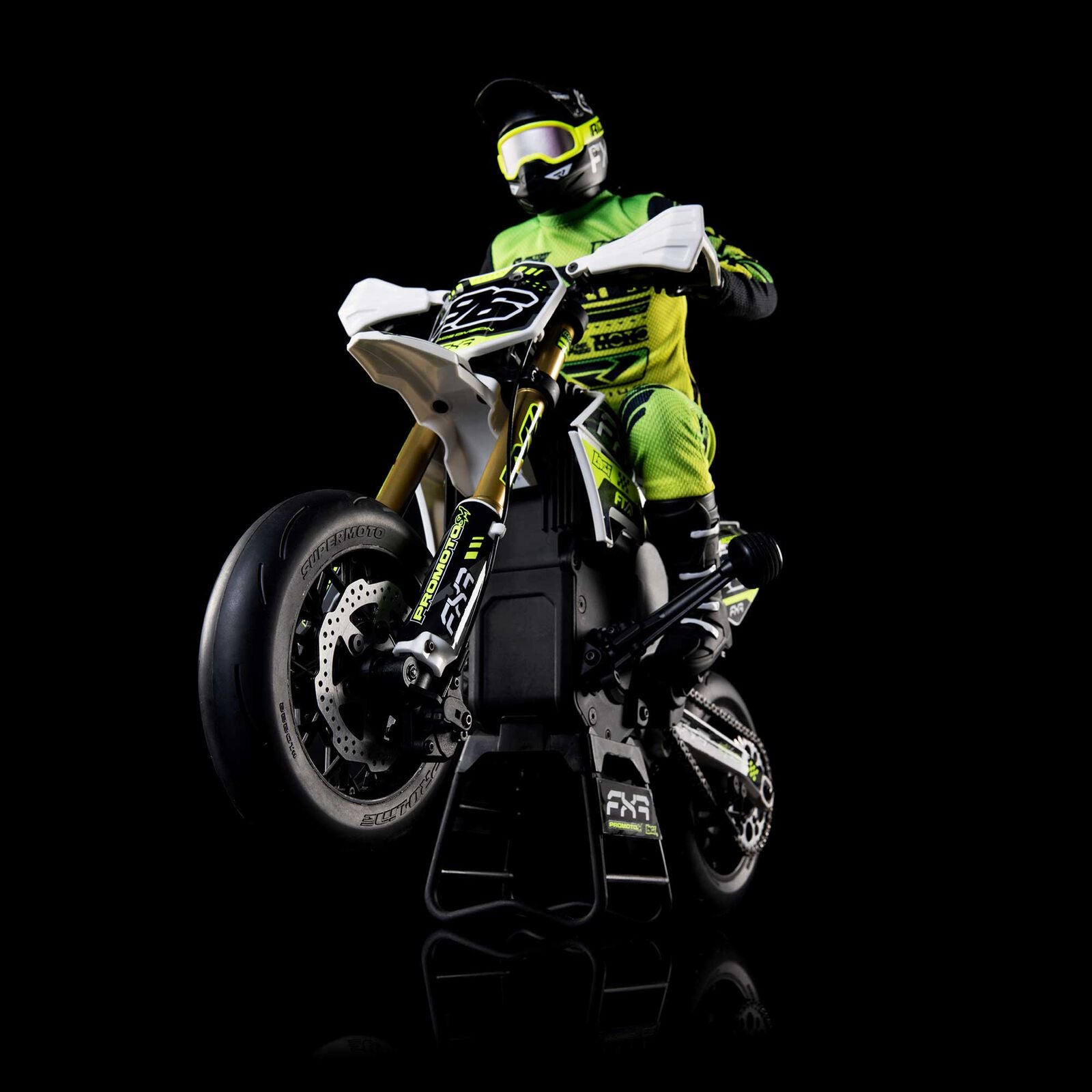 Losi Promoto-SM FXR Supermoto RTR 1/4 Brushless Motorcycle (White/FRX) w/2.4GHz Radio, Battery & Charger