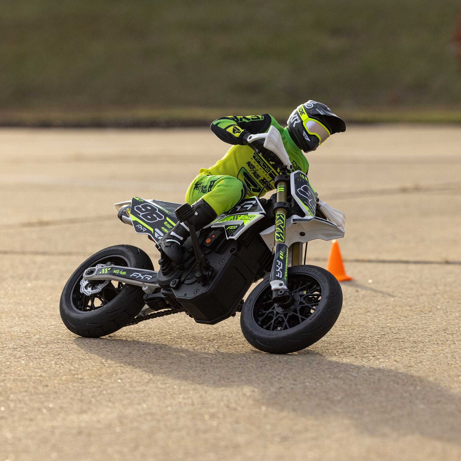 Losi Promoto-SM FXR Supermoto RTR 1/4 Brushless Motorcycle (White/FRX) w/2.4GHz Radio, Battery & Charger