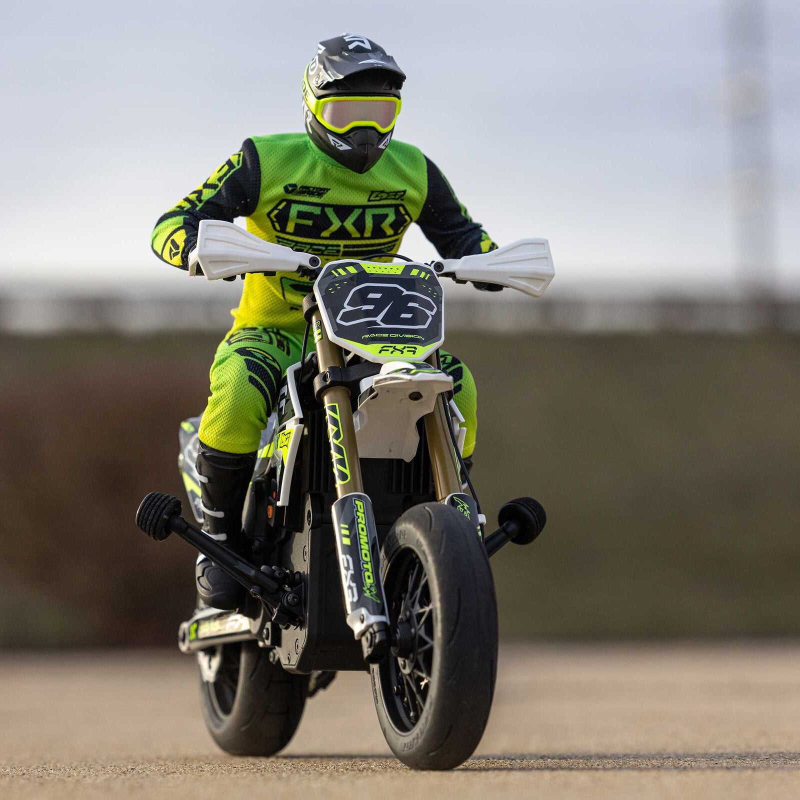 Losi Promoto-SM FXR Supermoto RTR 1/4 Brushless Motorcycle (White/FRX) w/2.4GHz Radio, Battery & Charger