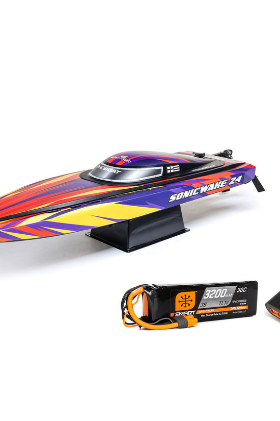 Pro Boat(Red) Sonicwake 24” Self-Righting Brushless Deep-V RTR