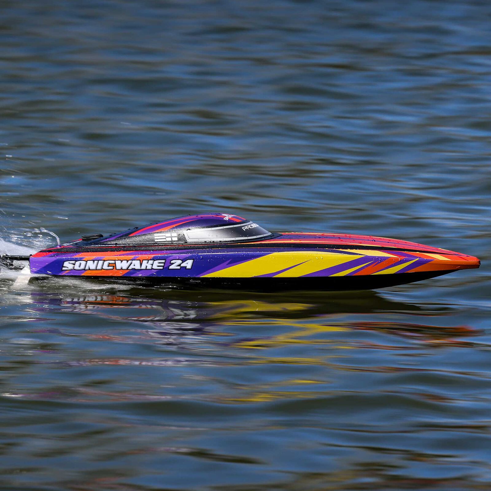 Pro Boat(Red) Sonicwake 24” Self-Righting Brushless Deep-V RTR