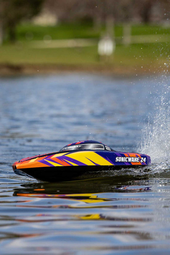 Pro Boat(Red) Sonicwake 24” Self-Righting Brushless Deep-V RTR